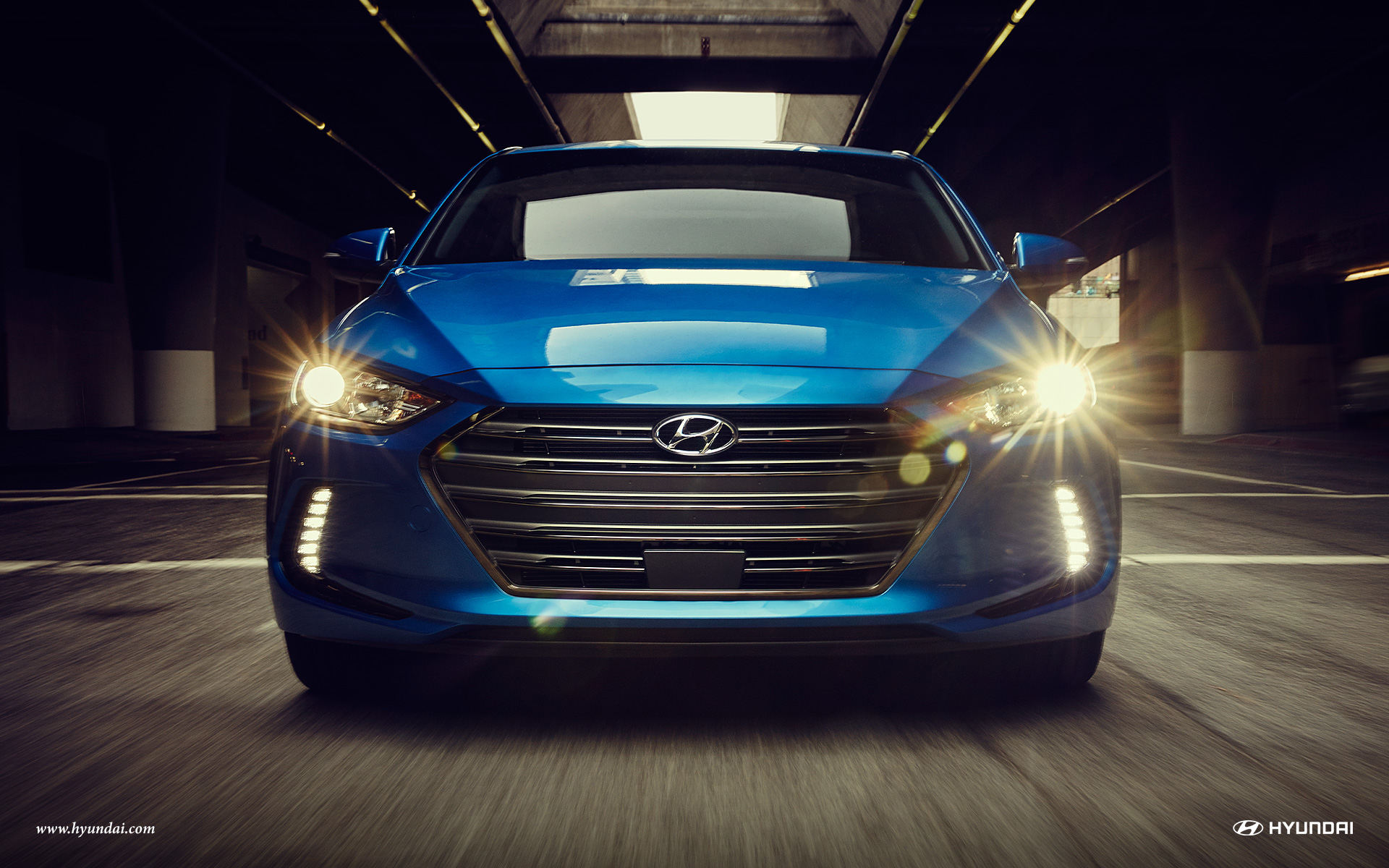 2018 Hyundai Elantra Headlights - HD Wallpaper 