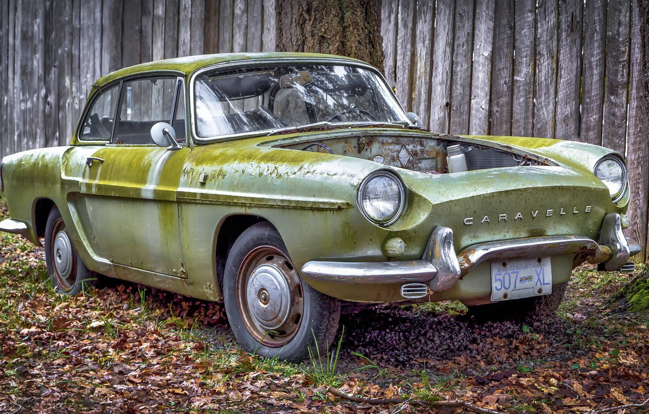 Photo Wallpaper Old, Rusty, Car, Renault Caravelle - Renault Caravelle - HD Wallpaper 