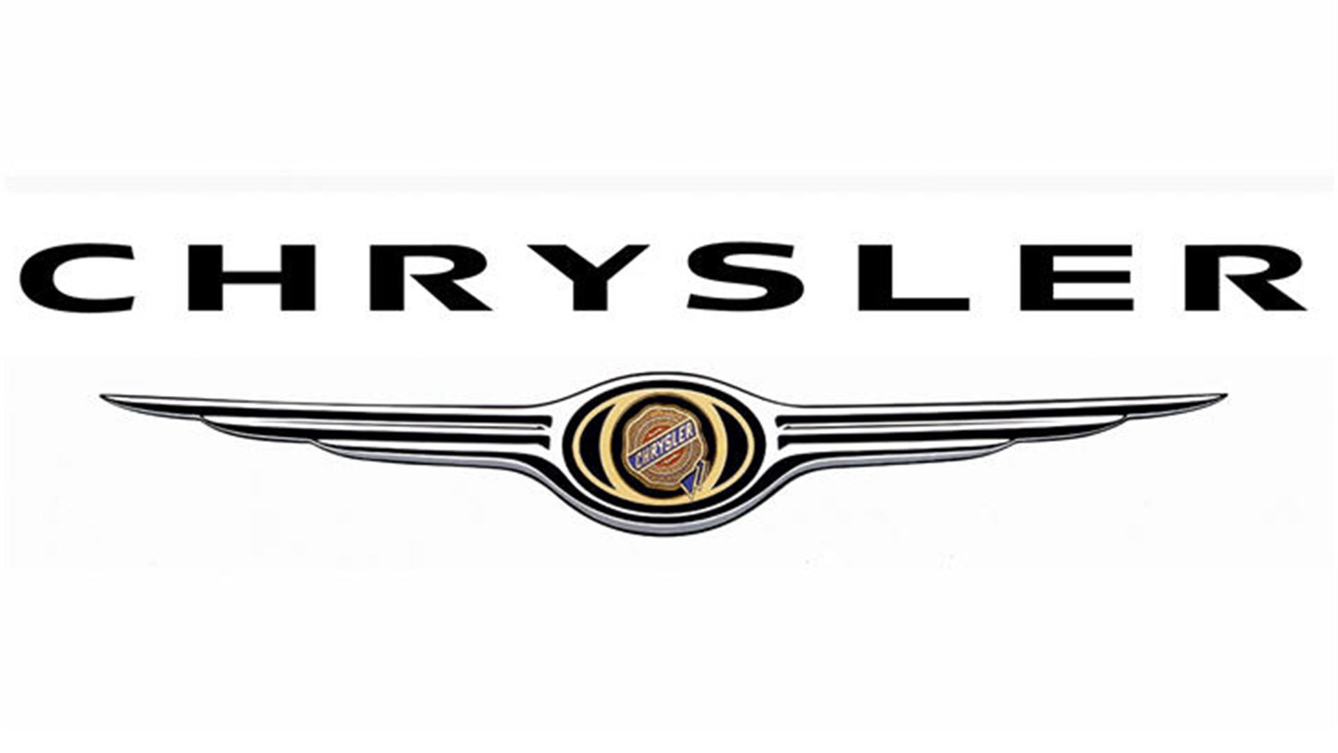 Chrysler Logo Black White - HD Wallpaper 