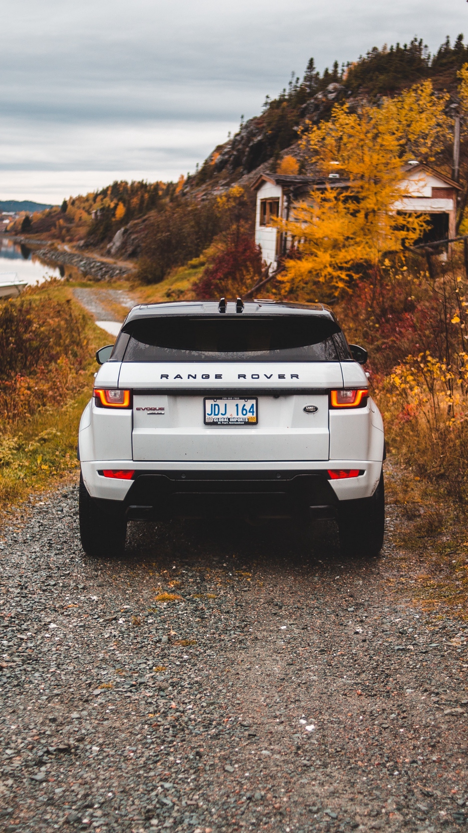 Wallpaper Range Rover, Land Rover, Suv, Autumn, Rear - Range Rover Wallpaper Iphone - HD Wallpaper 