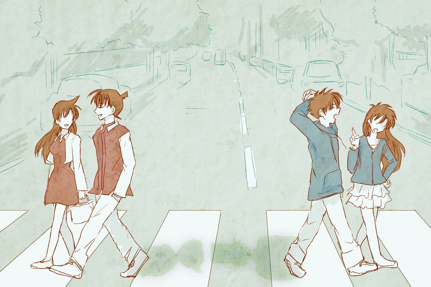 Kaito Kid Dan Aoko - HD Wallpaper 