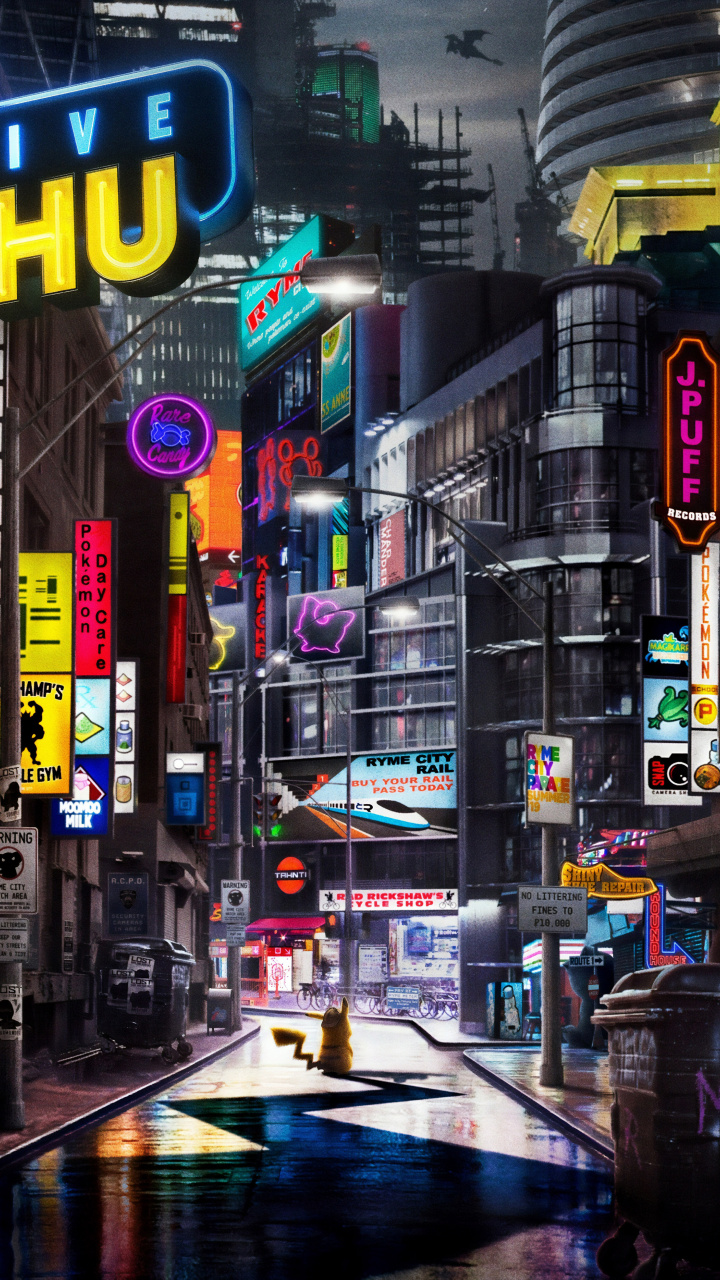 Pokémon Detective Pikachu, Animation Movie, 2019, Wallpaper - Pokemon Detective Pikachu Ryme City - HD Wallpaper 