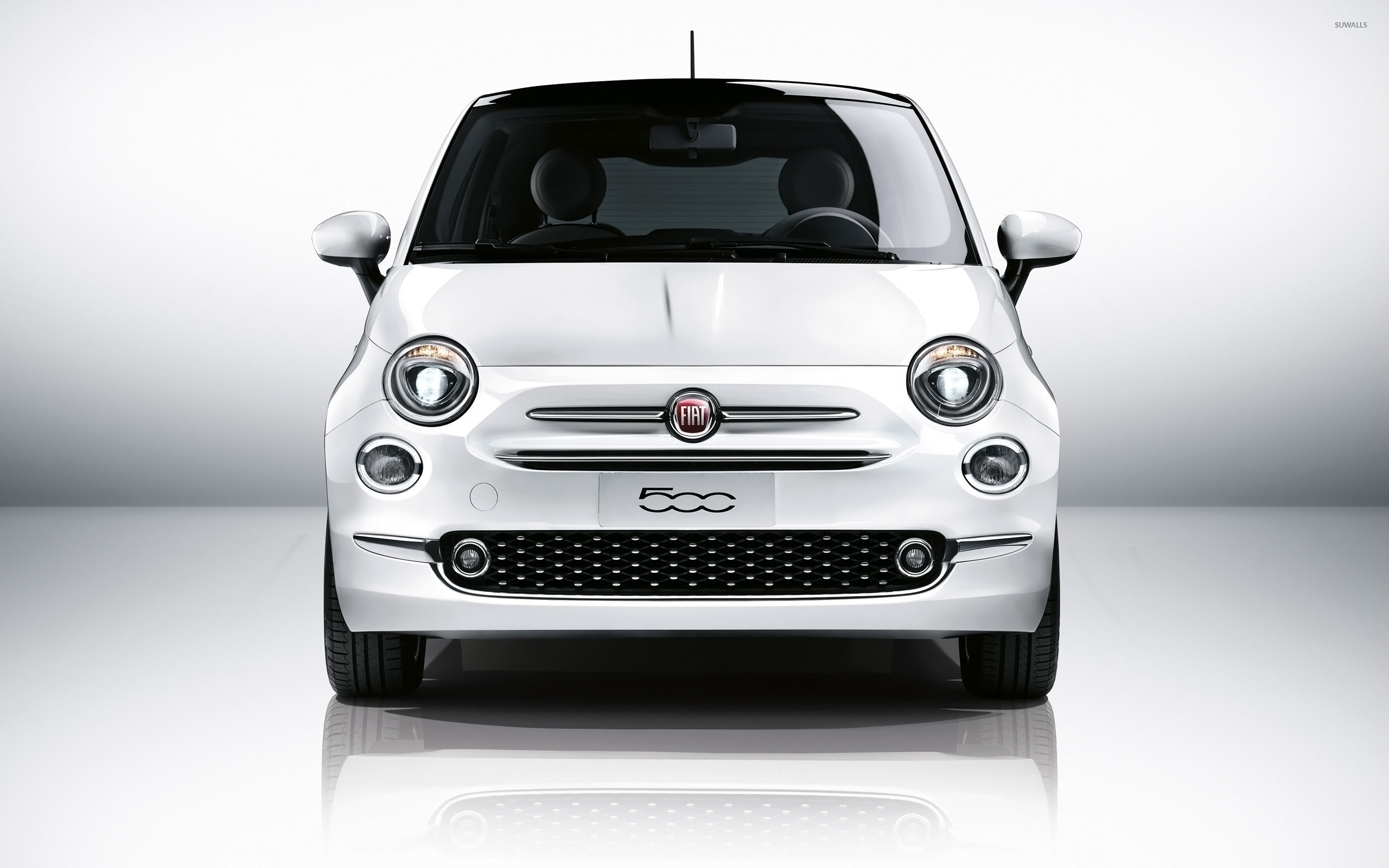 Front Of Fiat 500 - HD Wallpaper 