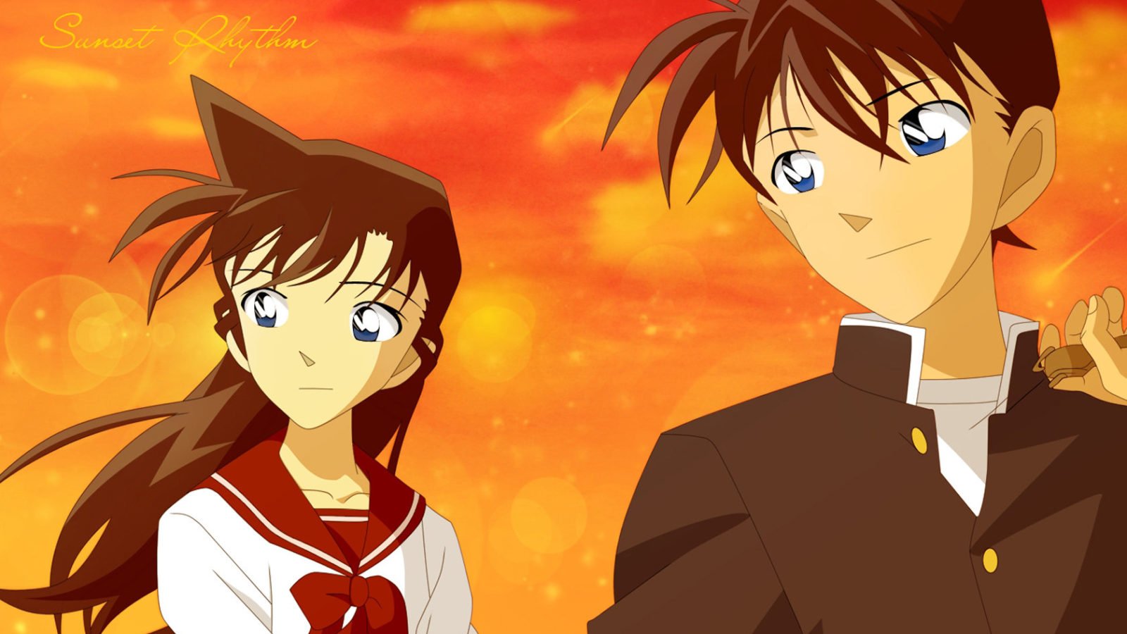 Detective Conan Wallpaper - Shinichi And Ran Wallpaper Hd - HD Wallpaper 