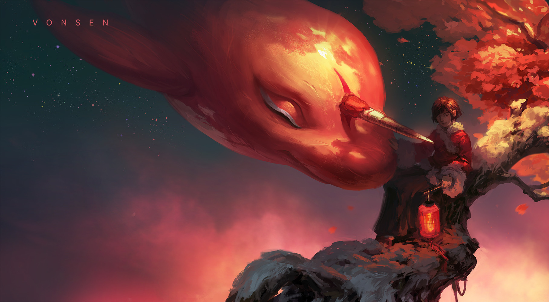 Big Fish And Begonia Background - HD Wallpaper 