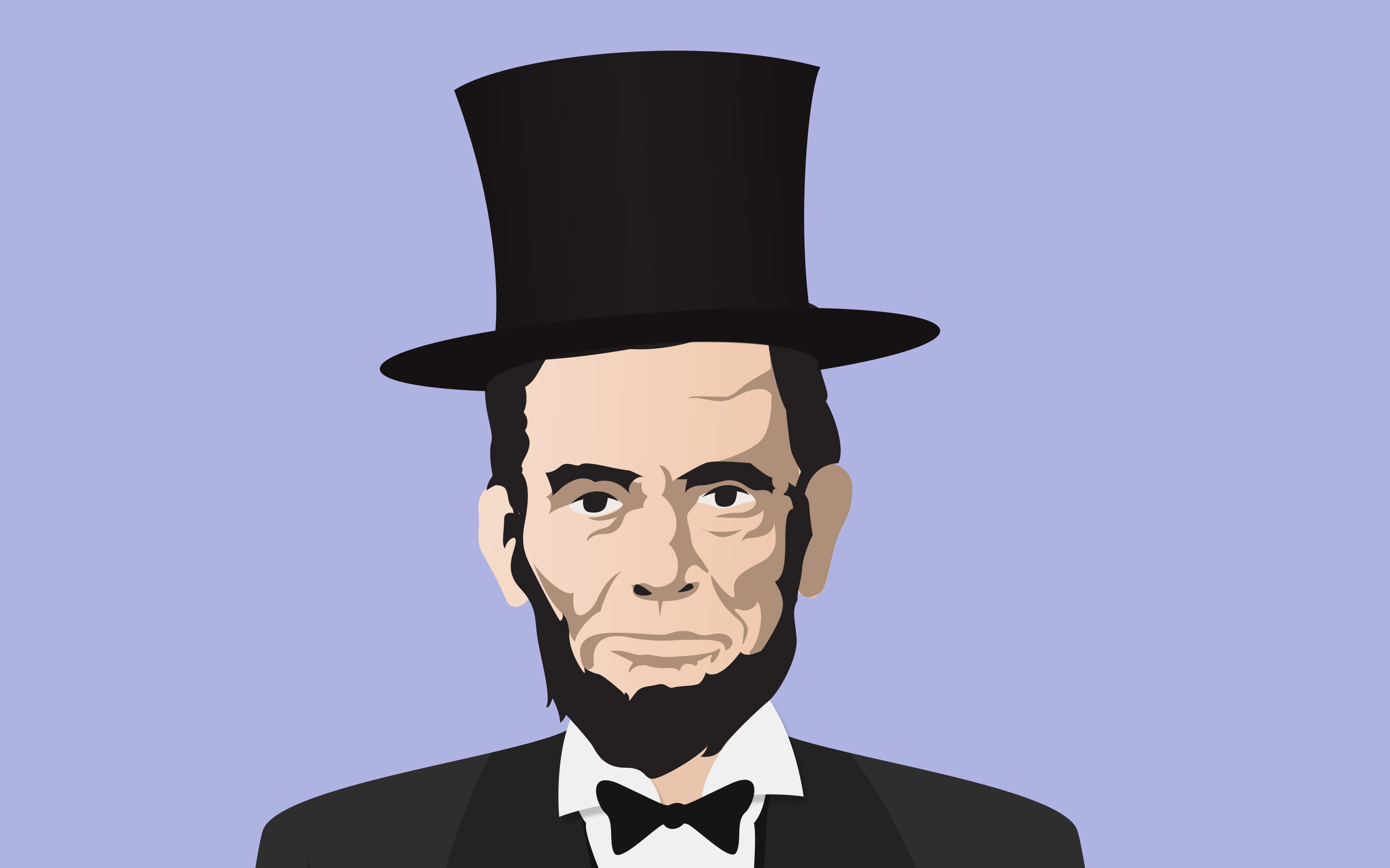 Abraham Lincoln Cartoon With Hat - 2880x1800 Wallpaper 