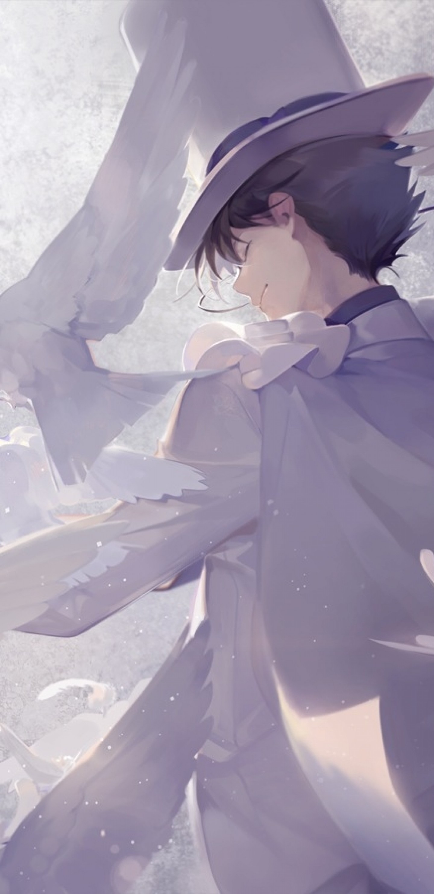 Detective Conan, Kaitou Kid, Birds, Magician, Cape, - Detective Conan Wallpaper 1080 X 1920 - HD Wallpaper 
