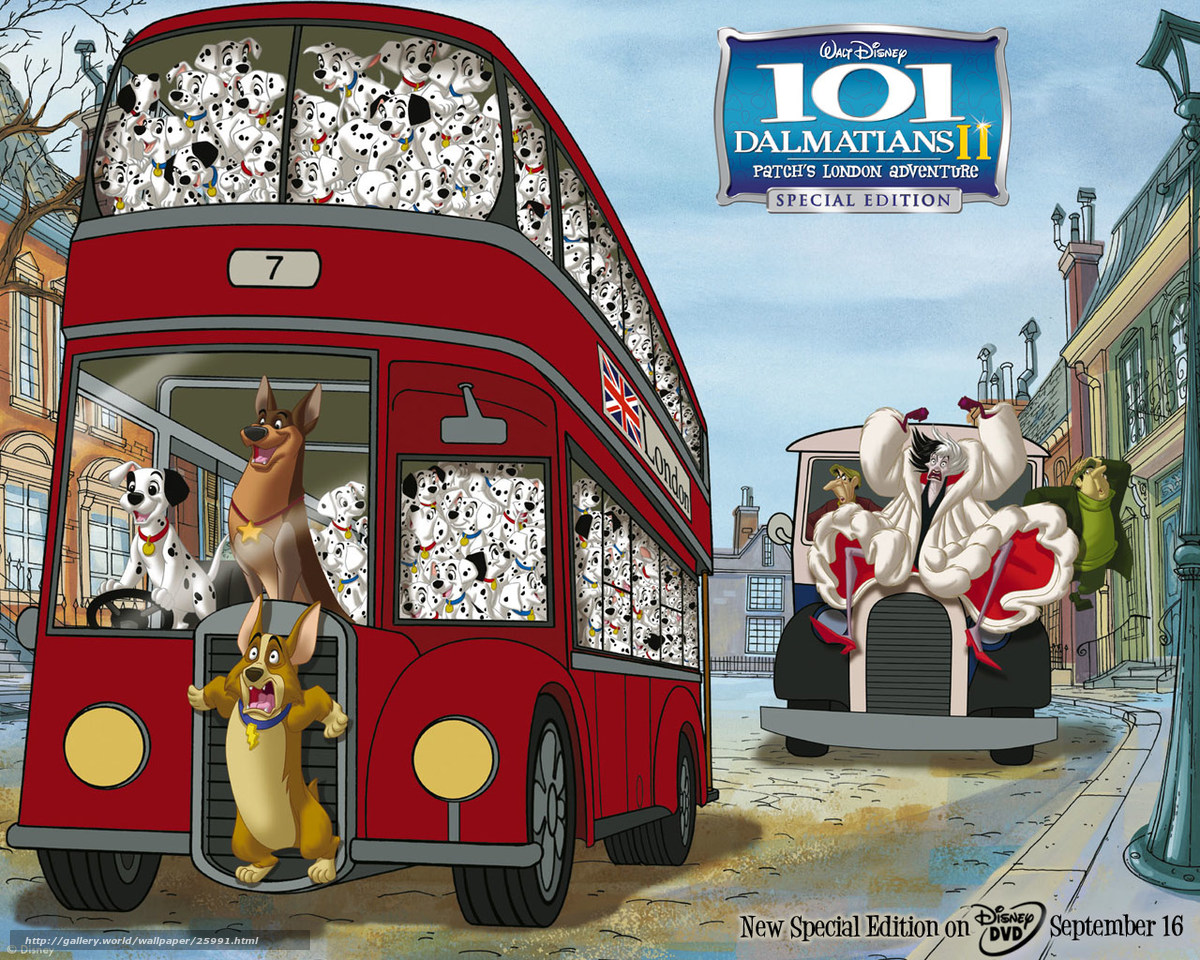Download Wallpaper 101 Dalmatians, One Hundred And - 101 Dalmatians 2 Patch's London Adventure - HD Wallpaper 