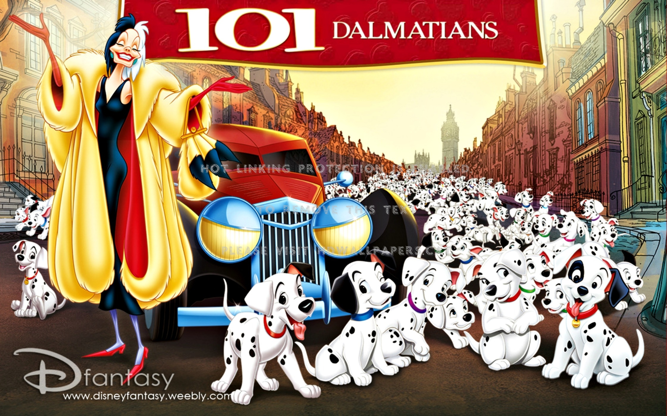 101 Dalmatians Blue Disney Movie Car Anime - One Hundred And One Dalmatians Poster - HD Wallpaper 