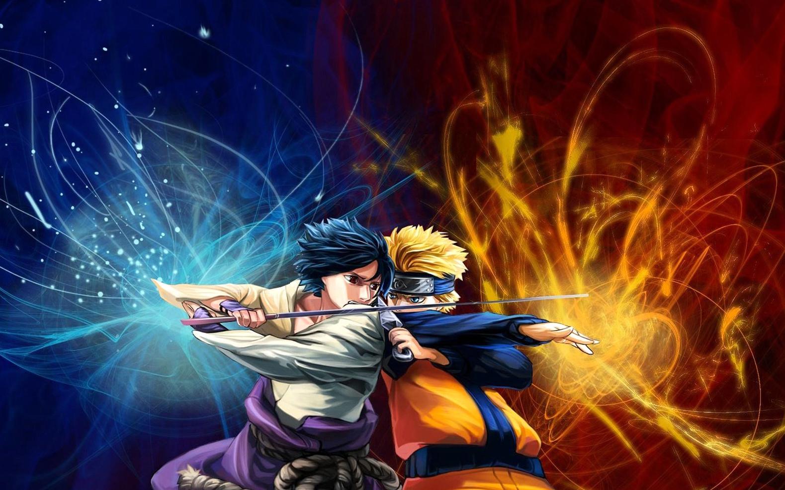 Anime Wallpaper For Ipad - Naruto Uzumaki And Sasuke Uchiha - HD Wallpaper 