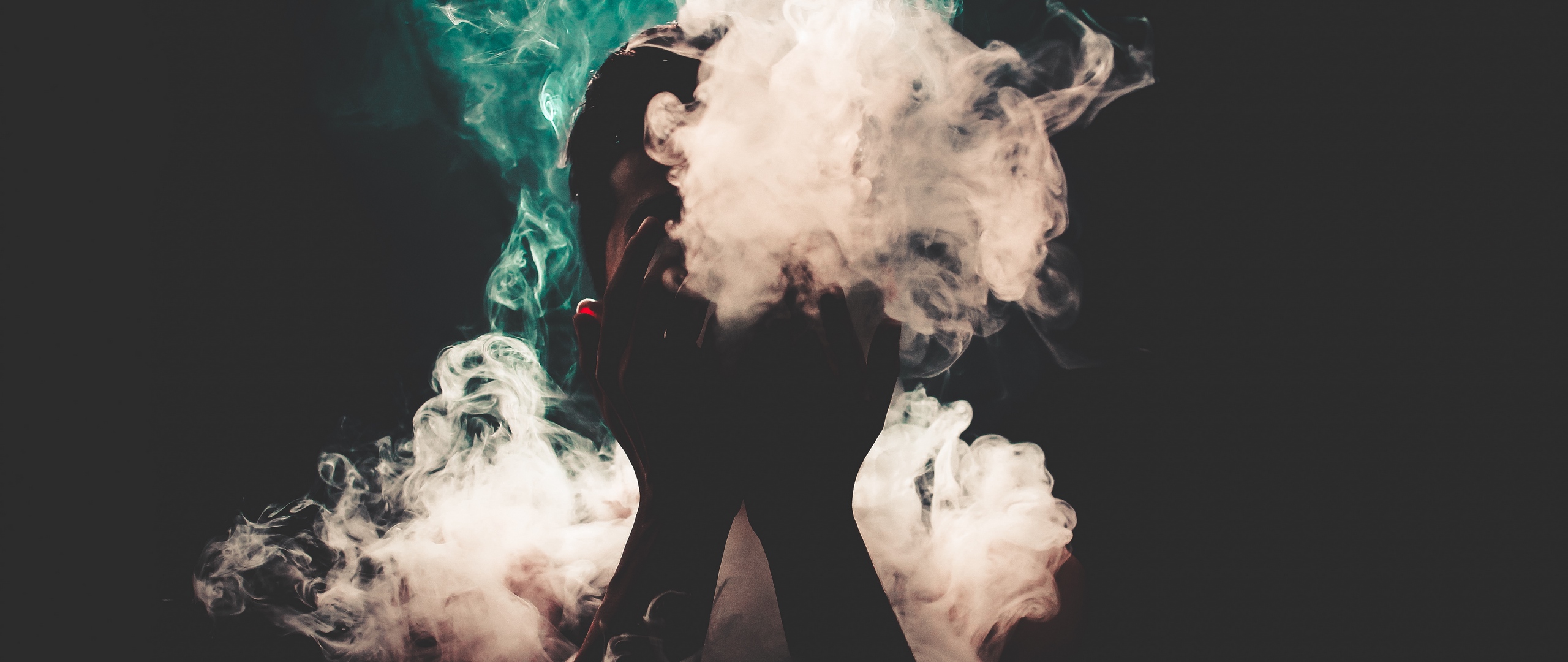 Wallpaper Man, Smoke, Hands, Colorful Smoke - Smoke Wallpaper For Laptop - HD Wallpaper 