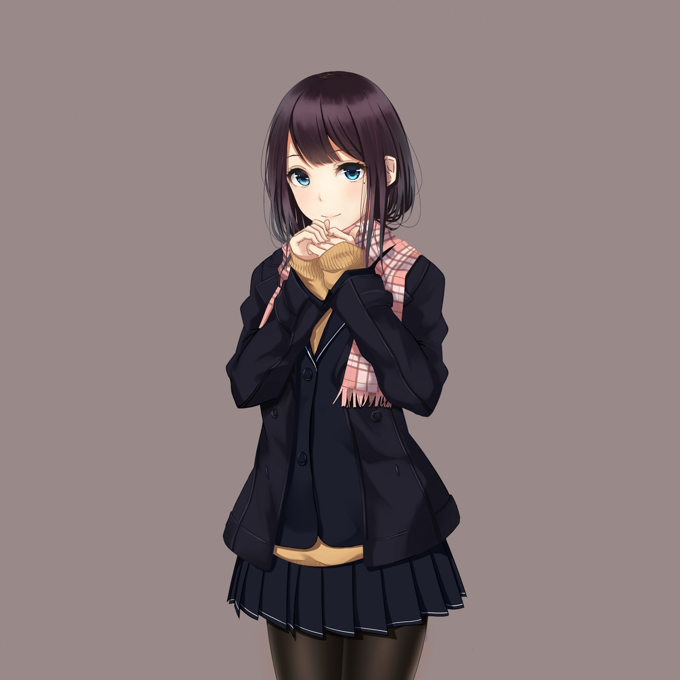 Cute Anime Girl School Uniforms - HD Wallpaper 