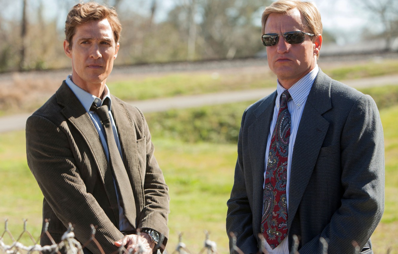 Photo Wallpaper Glasses, Costume, The Series, Woody - Woody Harrelson Matthew Mcconaughey True Detective - HD Wallpaper 