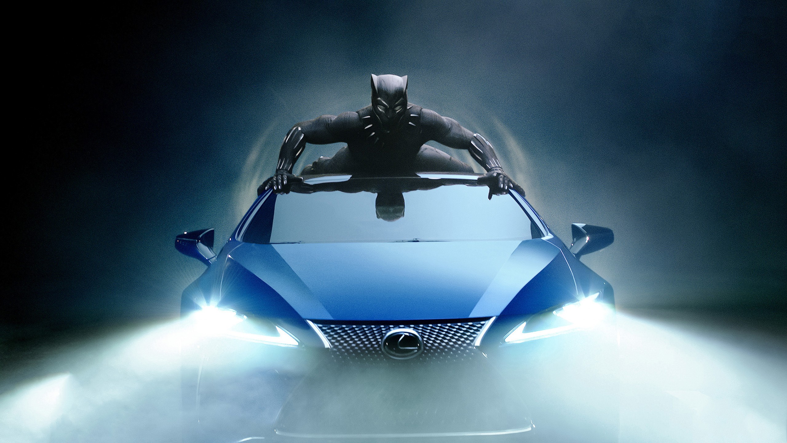 Black Panther Lexus Lc 500 - HD Wallpaper 