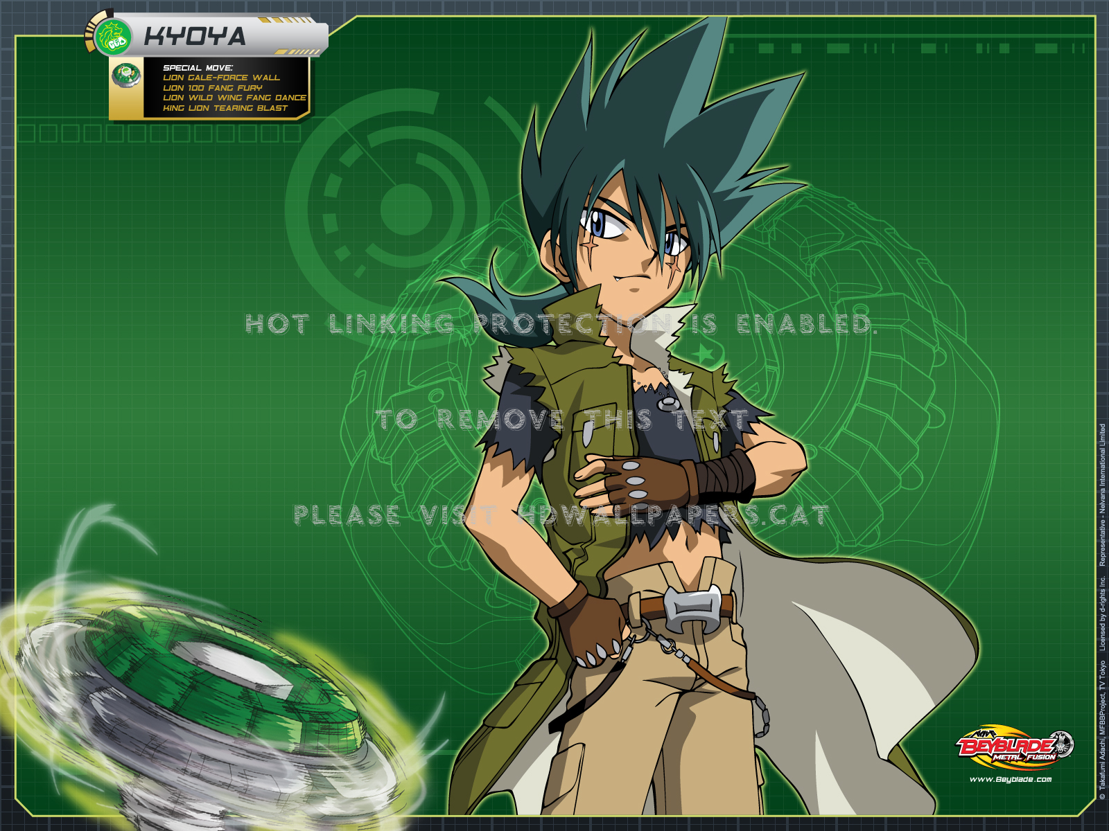 Beyblade Metal Fusion Kyoya - Beyblade Metal Fusion Rock Leone - HD Wallpaper 