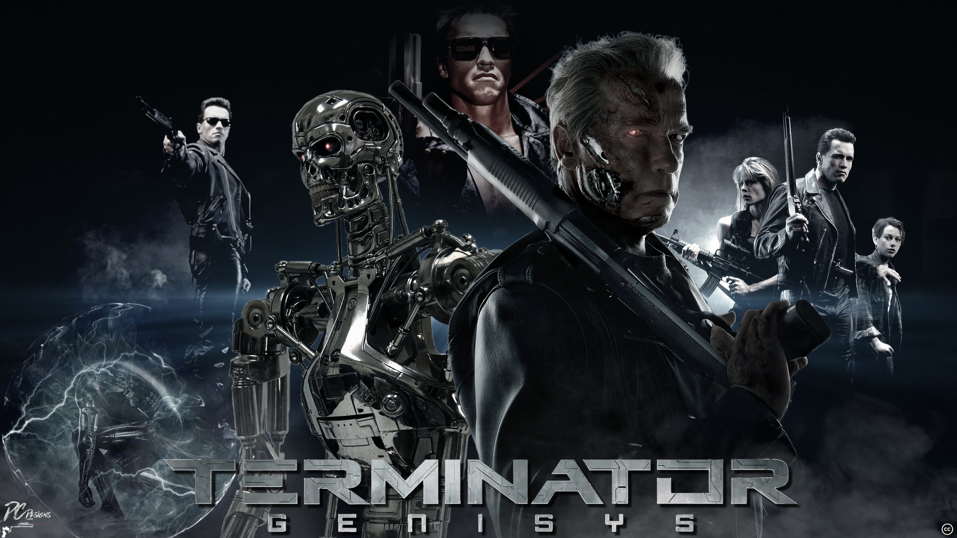 Arnold Schwarzenegger Â - Terminator Genisys 2015 Movie Poster - HD Wallpaper 