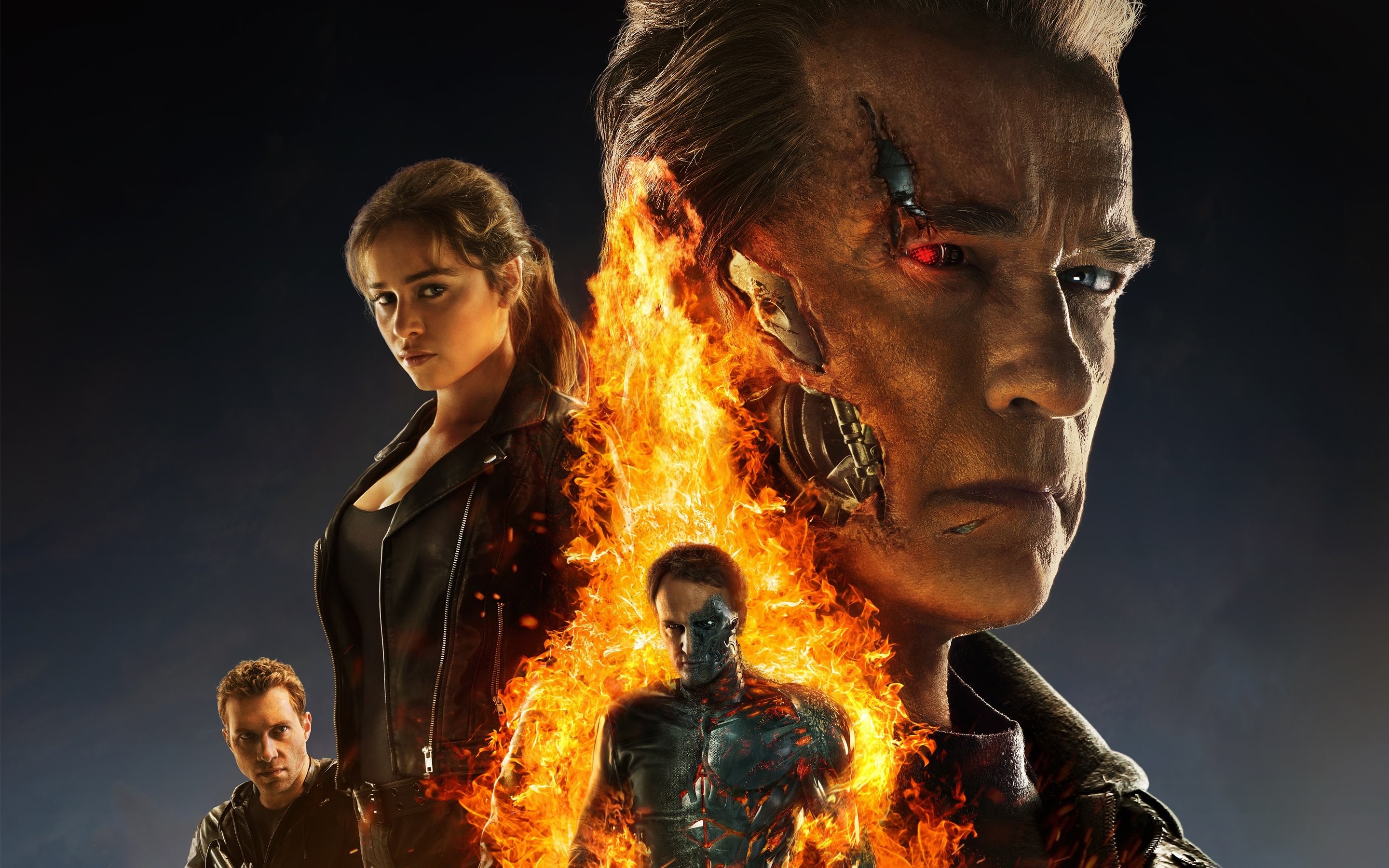 Wallpaper Arnold Schwarzenegger Terminator Poster - Terminatör Genisys - HD Wallpaper 