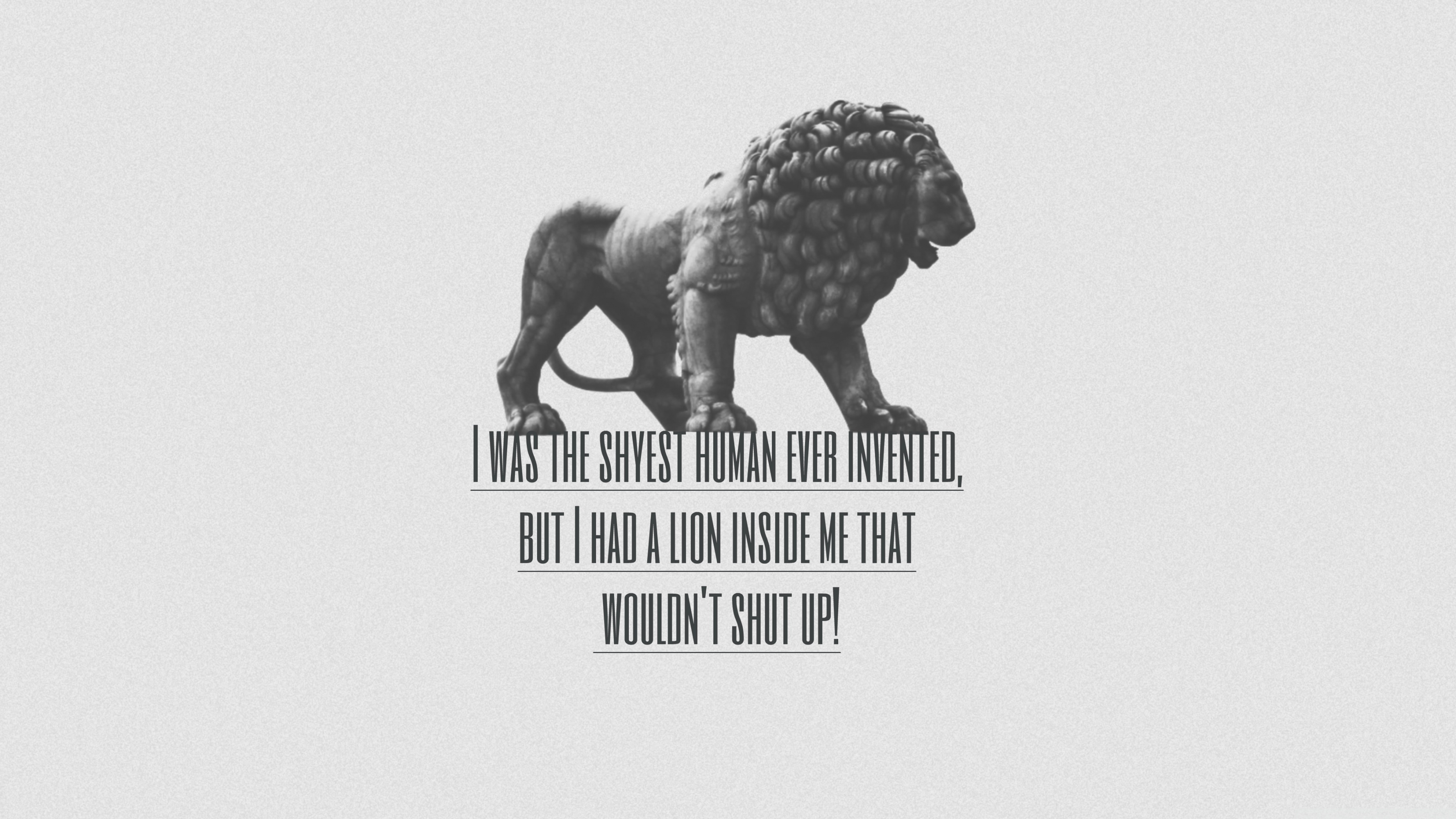 Lion Wallpaper 4k Quote - HD Wallpaper 