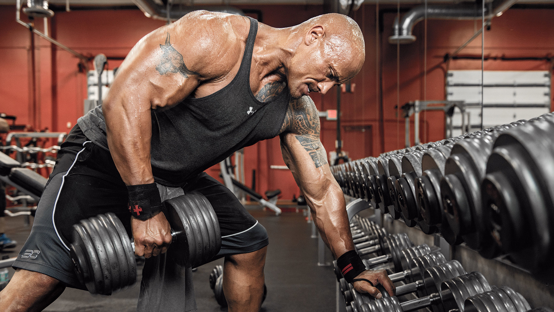 Dwayne Johnson Workout Hd - HD Wallpaper 