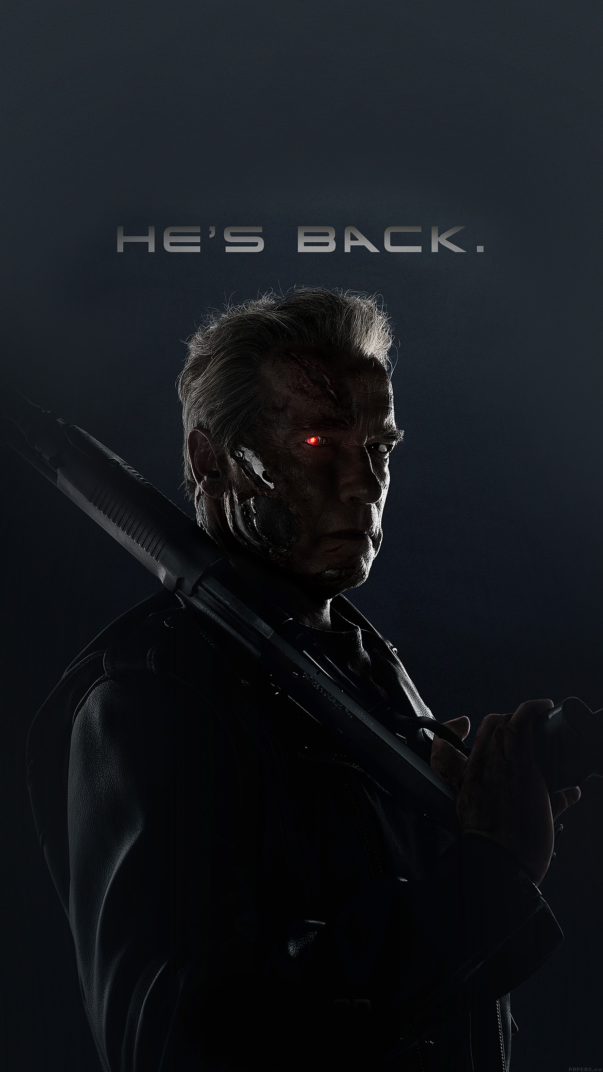 Terminator He Is Back Film Arnold Hero Android Wallpaper - 1242x2208  Wallpaper 
