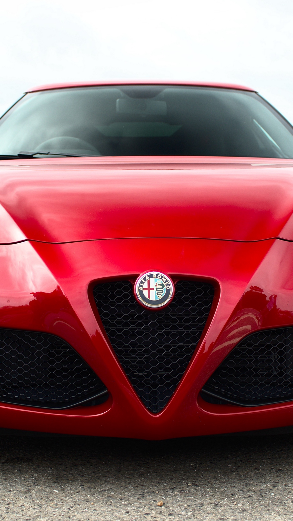 Wallpaper Alfa Romeo, Red, Front View - Alfa Romeo 4c Front View - HD Wallpaper 