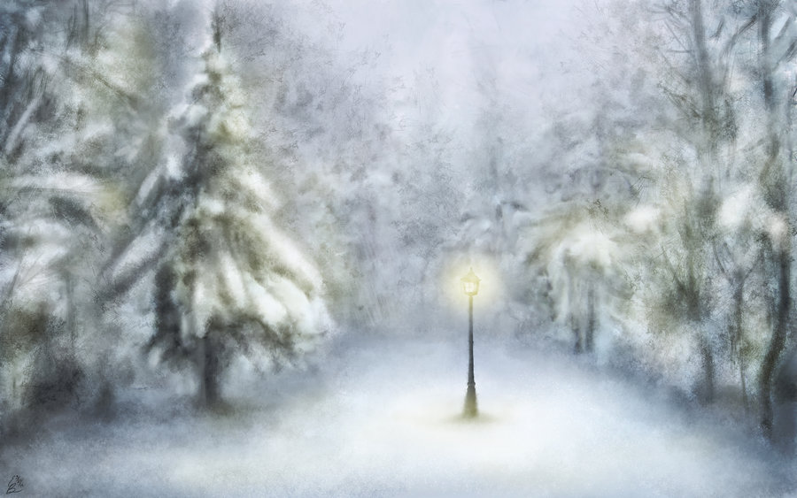 Lion, Witch, And The Wardrobe Lamp Post By Electricalbee - Lion The Witch And The Wardrobe Scenery - HD Wallpaper 