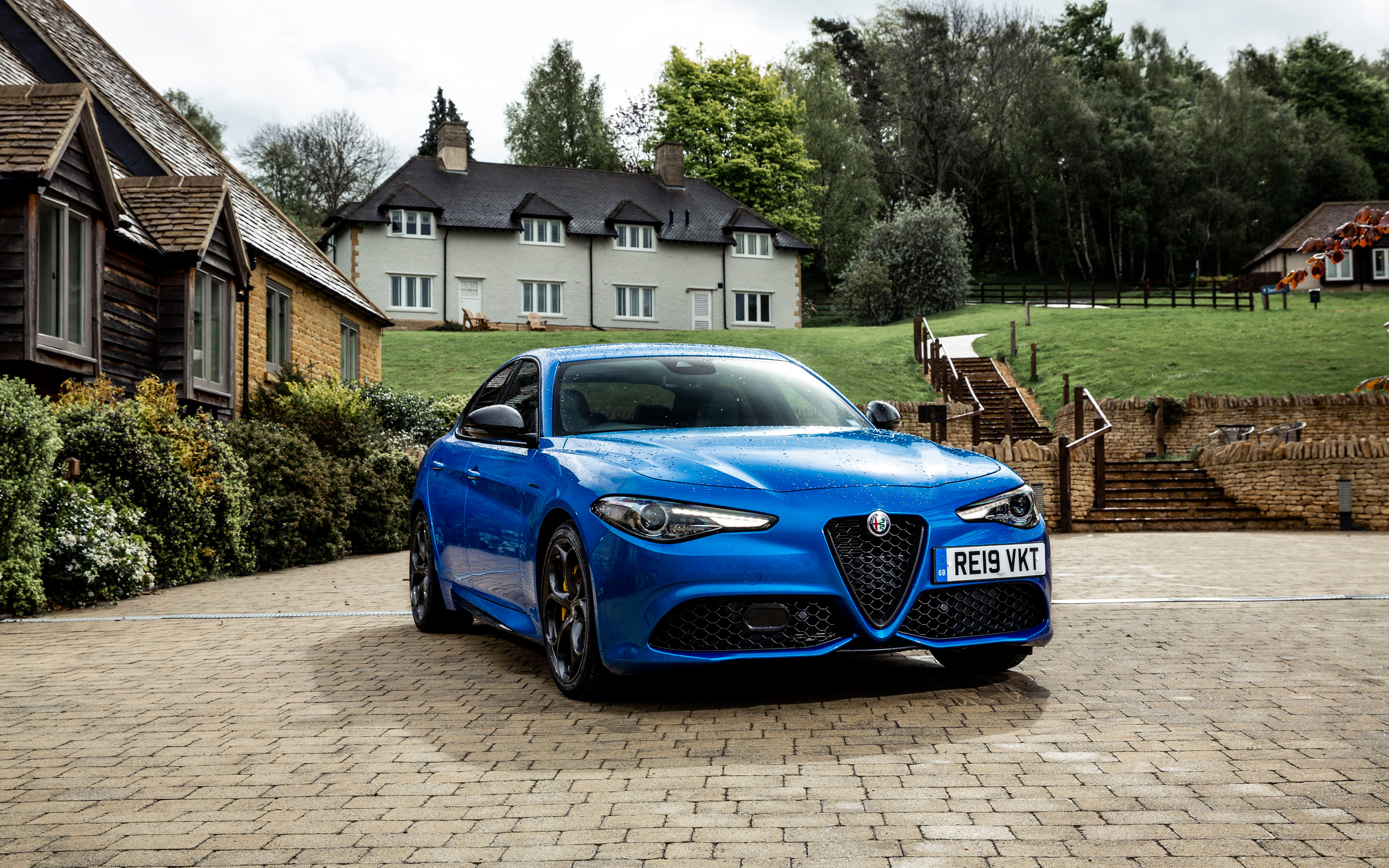 Alfa Romeo Giulia, 4k, Ti Q2, 2019 Cars, Tuning, Blue - Alfa Romeo Giulia Veloce 2019 - HD Wallpaper 