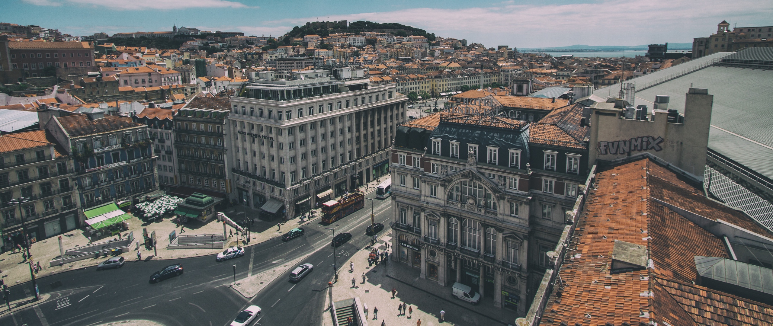 Wallpaper Lisbon, Portugal, Buildings, View From Above - Lisbon 4k - HD Wallpaper 