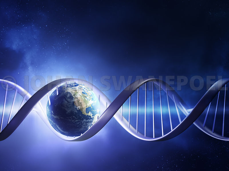 Earth Inside A Dna Strand - Earth Dna - HD Wallpaper 