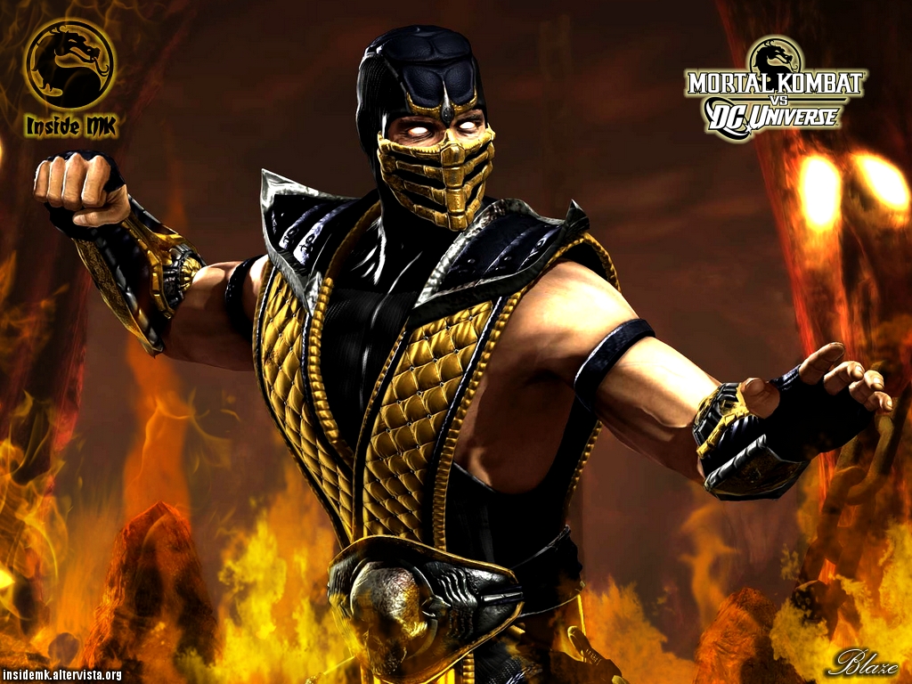 Scorpion Mortal Kombat Vs Dc Universe Wallpaper - Mortal Kombat Scorpion - HD Wallpaper 