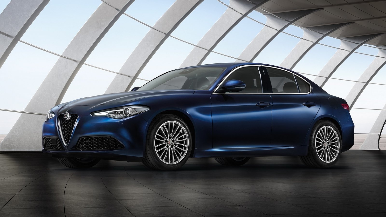 2017 Alfa Romeo Giulia Blue - HD Wallpaper 