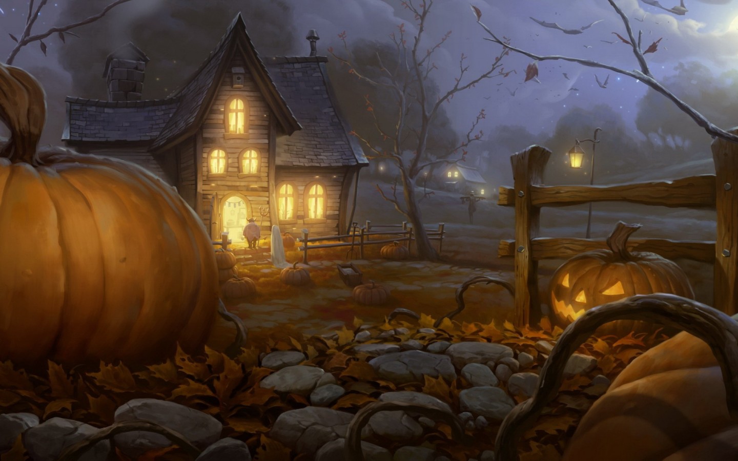 Huerto De Calabazas Halloween - HD Wallpaper 