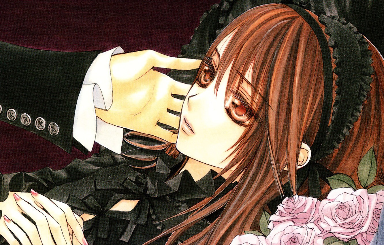 Photo Wallpaper Girl, Flowers, Anime, Vampire Knight, - Yuki Kuran Vampire Knight - HD Wallpaper 