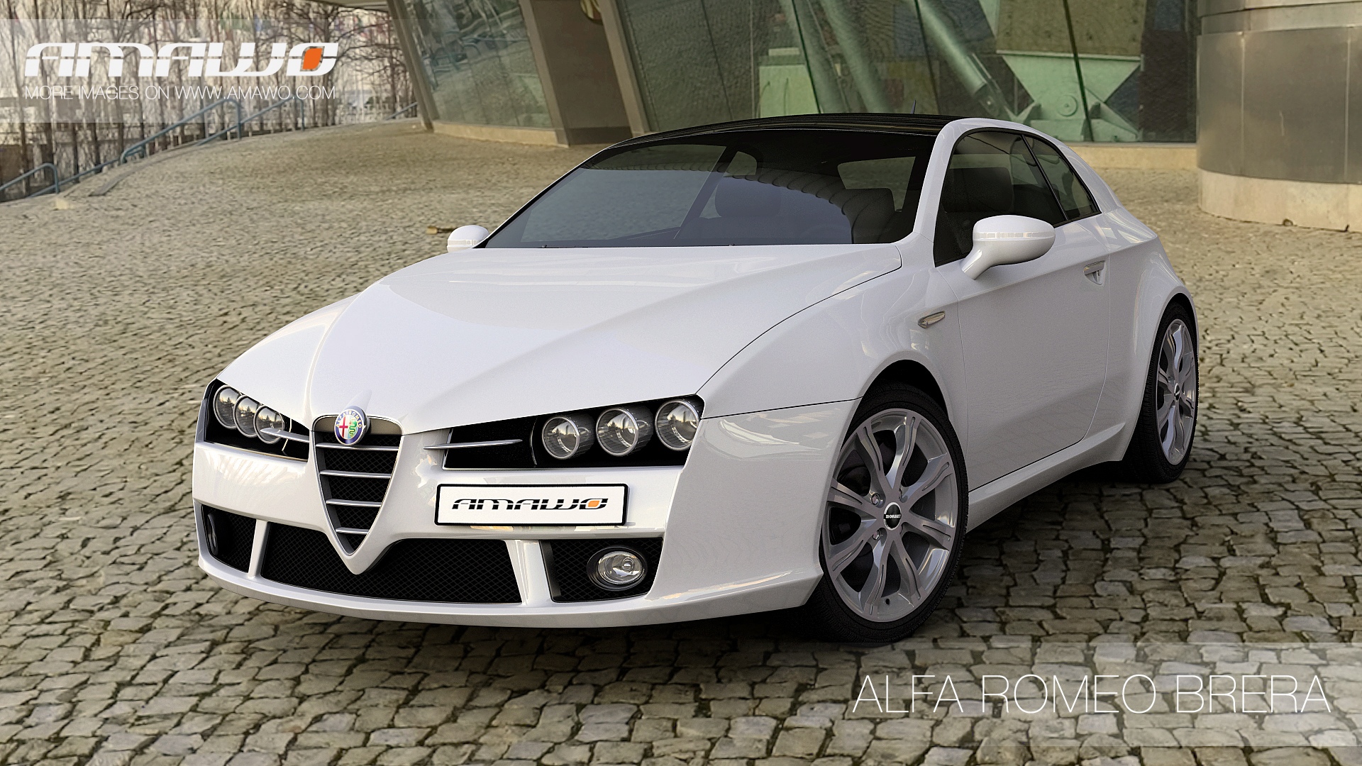 Alfa Romeo Brera White - HD Wallpaper 