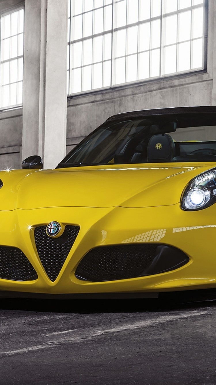 Alfa Romeo 4c, Yellow, Supercar, Cars - Alfa Romeo Yellow - 750x1334