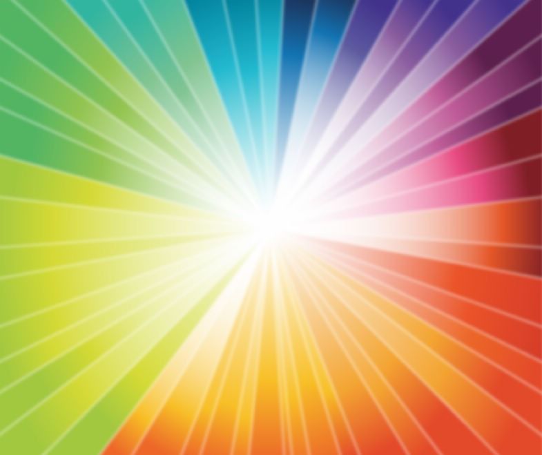 Rainbow Burst Vector - HD Wallpaper 