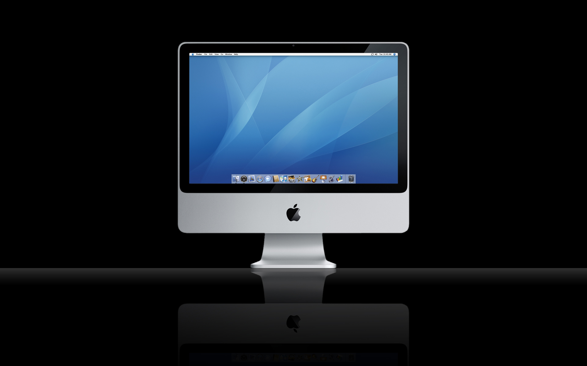 Apple Mac - Apple Computer Black Background - HD Wallpaper 
