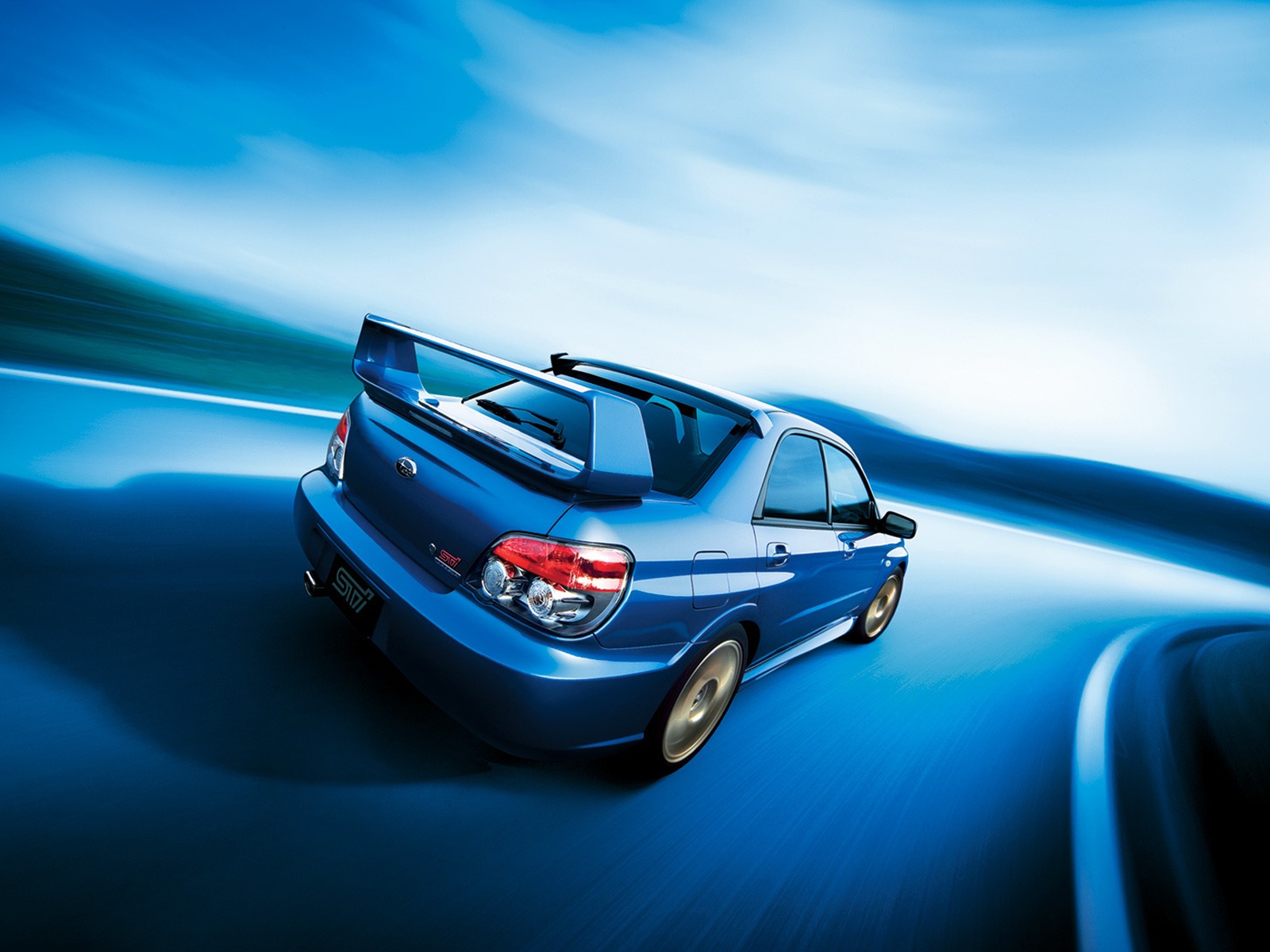 Subaru Impreza Wrx Sti Speed Road Wallpaper Subaru Subaru Impreza 06 Wrx Sti 1600x10 Wallpaper Teahub Io