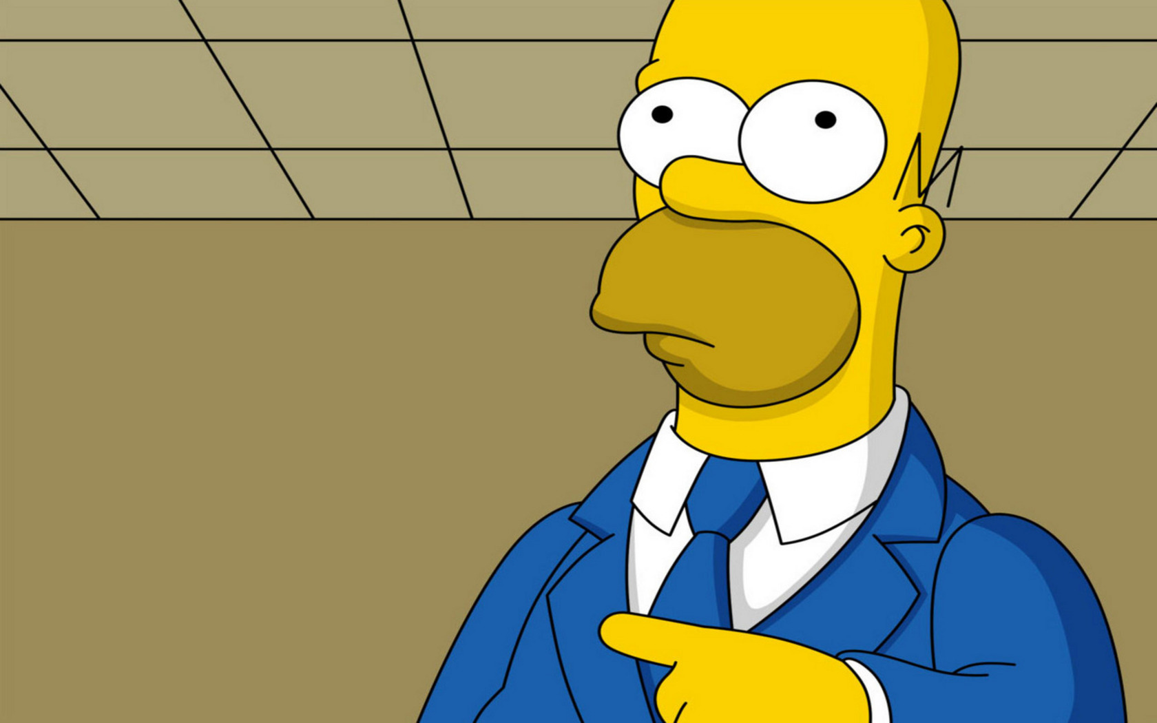 Wallpaper - Homer Simpson Finger Point - HD Wallpaper 