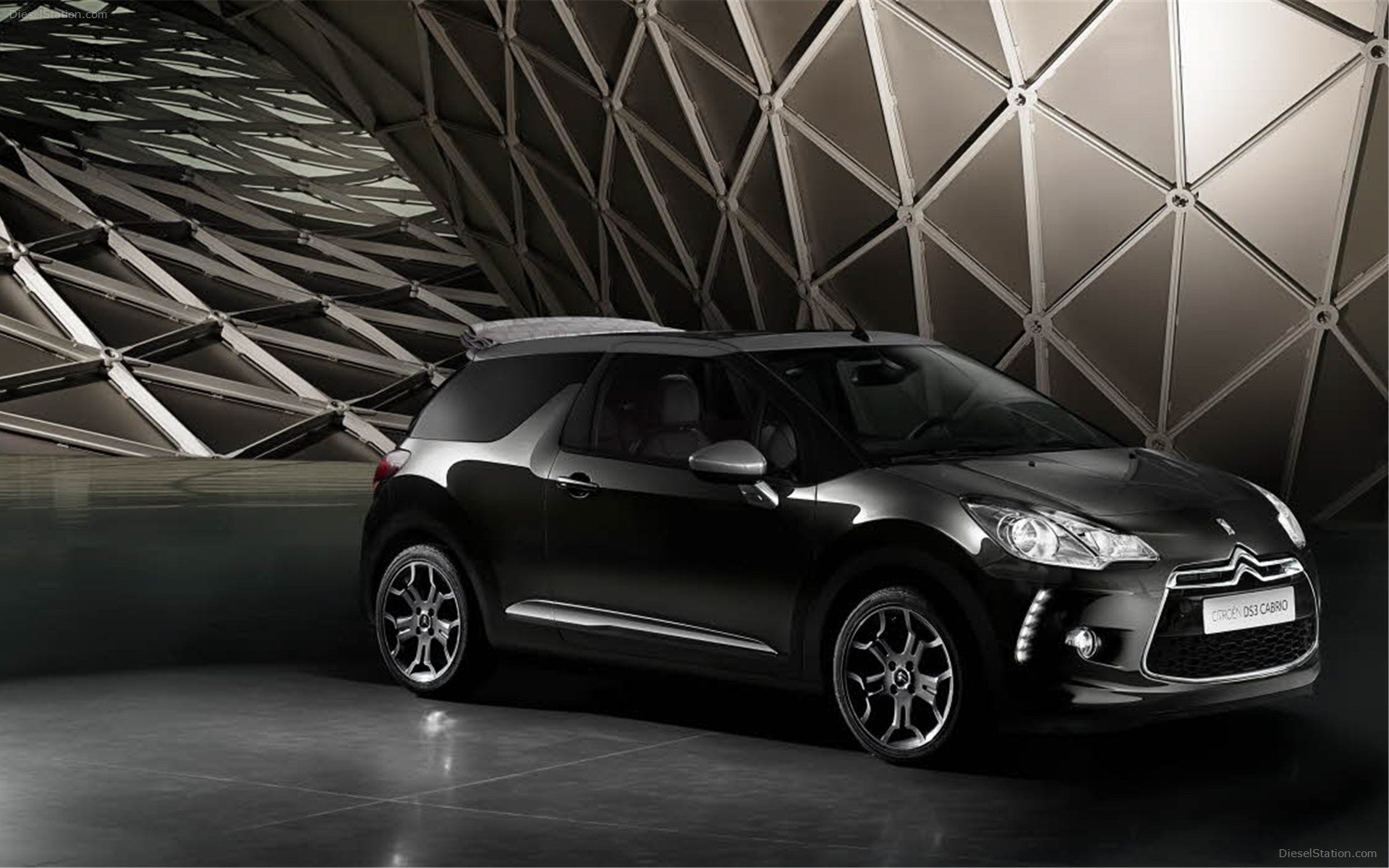 Citroen Ds3 Cabrio - Ds3 Noire Decapotable - HD Wallpaper 