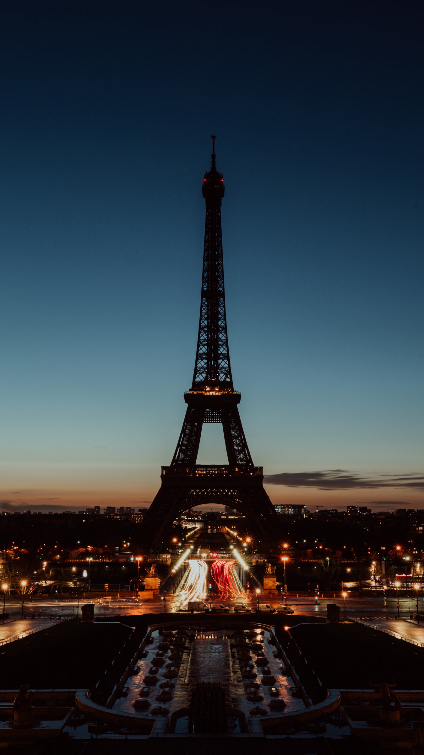 Wallpaper Eiffel Tower, Paris, Night, City Lights - Eiffel Tower - 720x1280  Wallpaper 