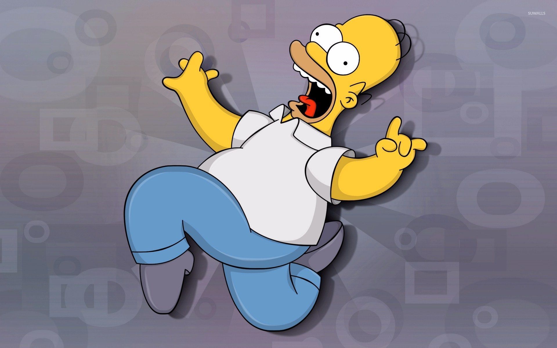 Homer Simpson Scared - HD Wallpaper 