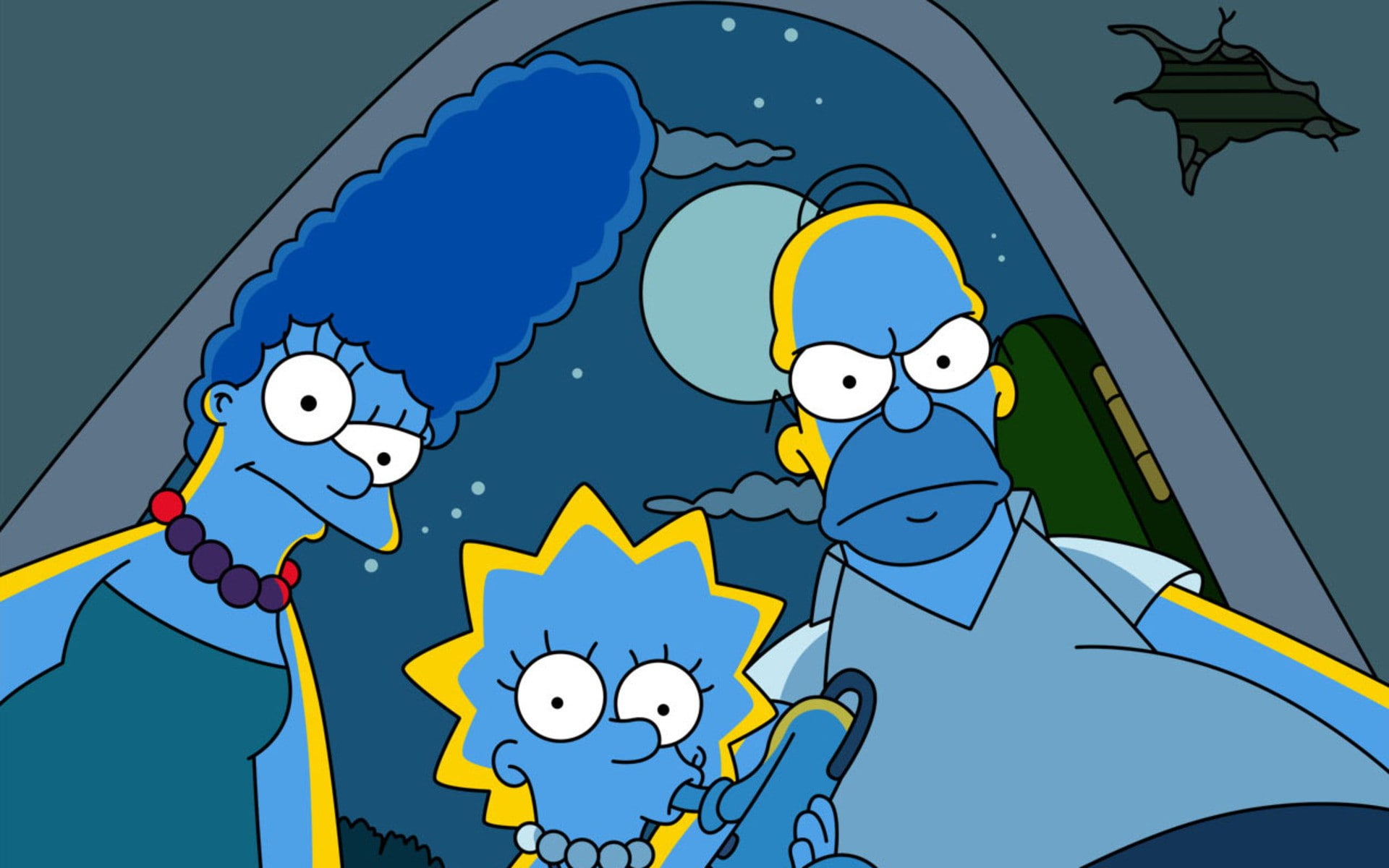 Simpsons Marge Homer Lisa - HD Wallpaper 