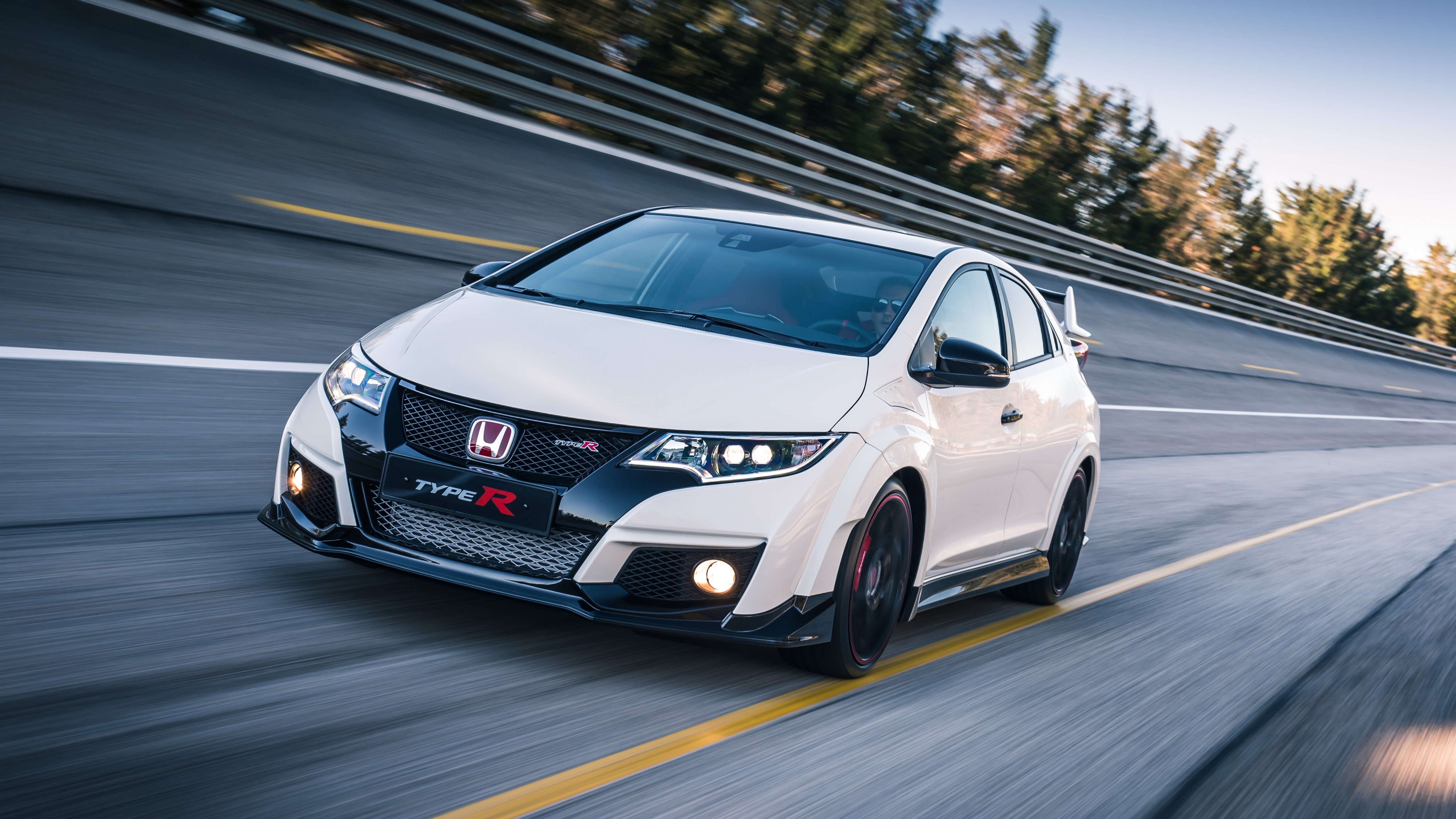 Honda Civic Type R 2015 White - HD Wallpaper 