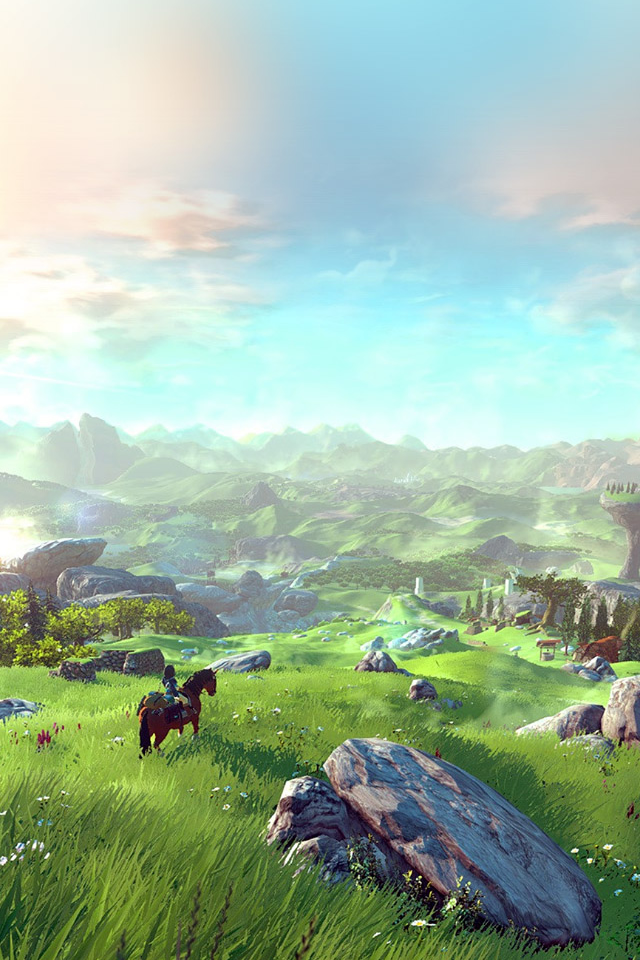 Legend Of Zelda Green Field Iphone 4s Wallpaper - Zelda Botw Wallpaper Iphone - HD Wallpaper 