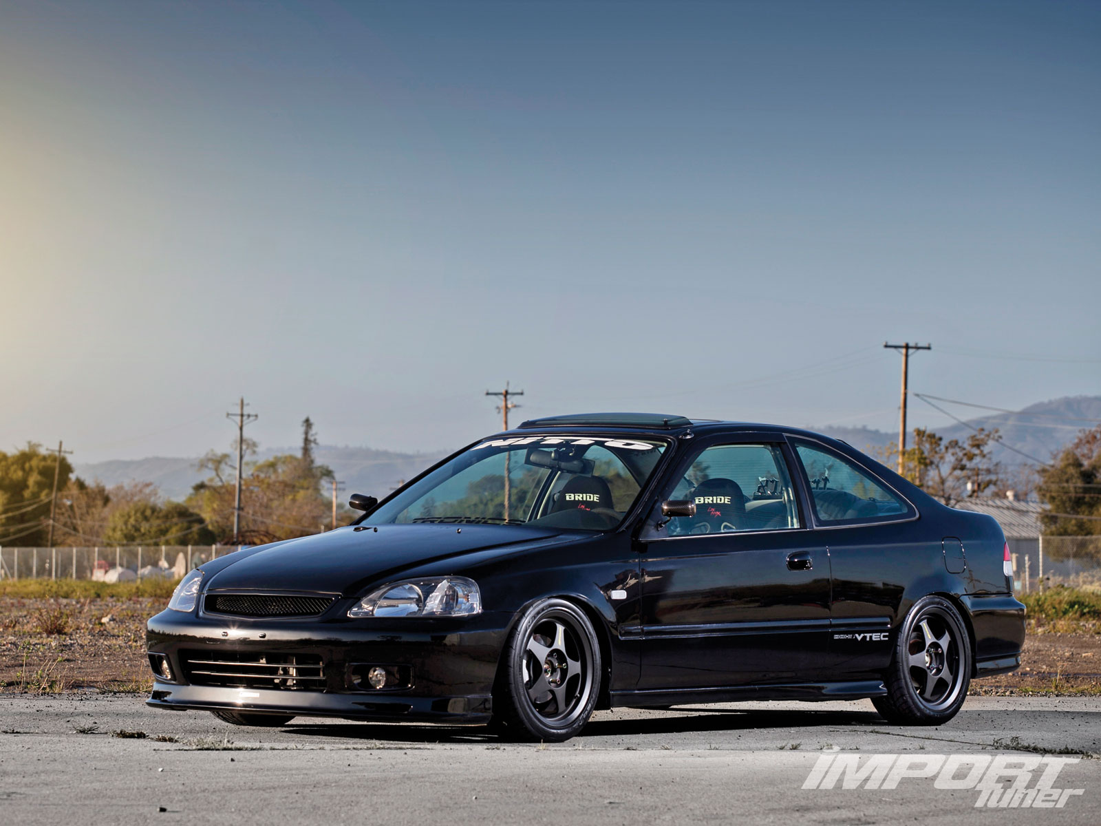 #ic24766 2000 Honda Civic Si Wallpaper Px - 2000 Black Civic Si - HD Wallpaper 