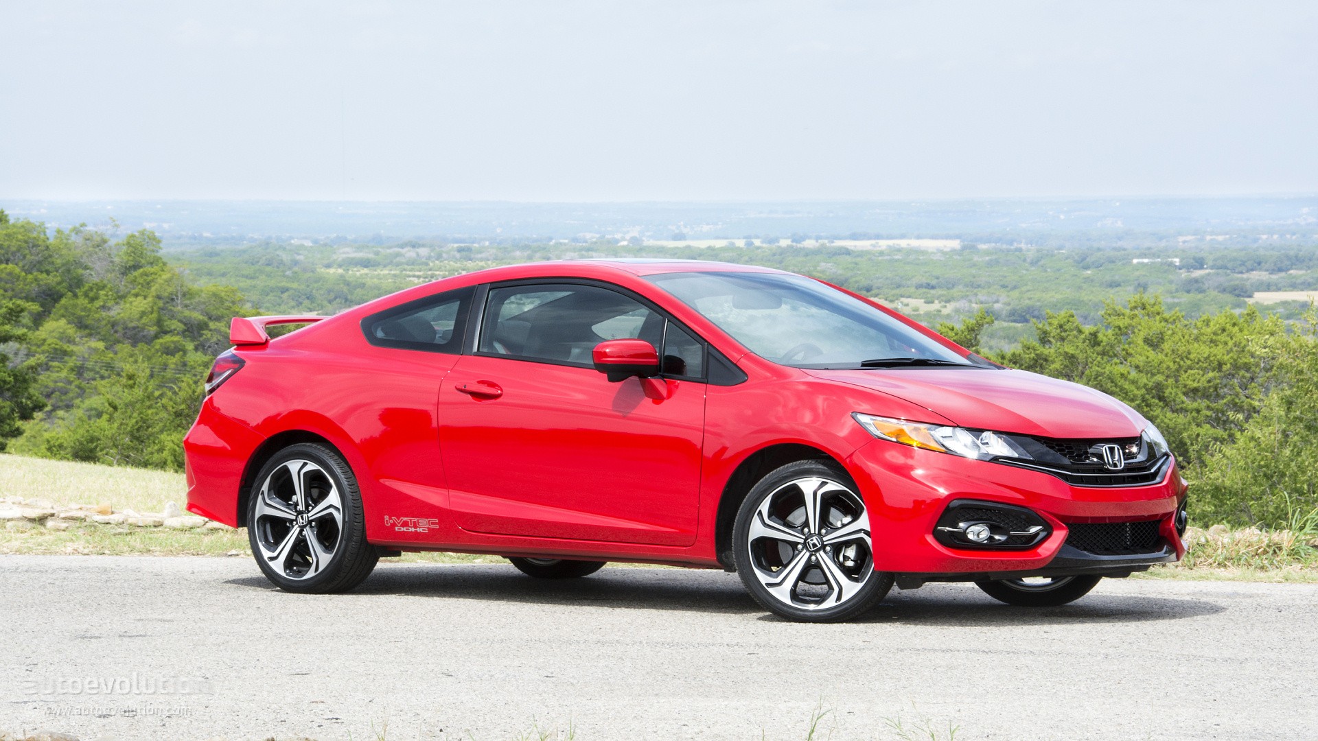 Red 2015 Honda Civic - HD Wallpaper 