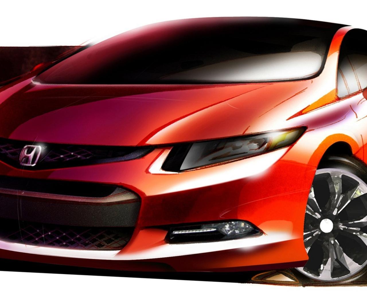 Awesome Honda City Sketch Honda - Honda Civic Design Concept 2012 - HD Wallpaper 