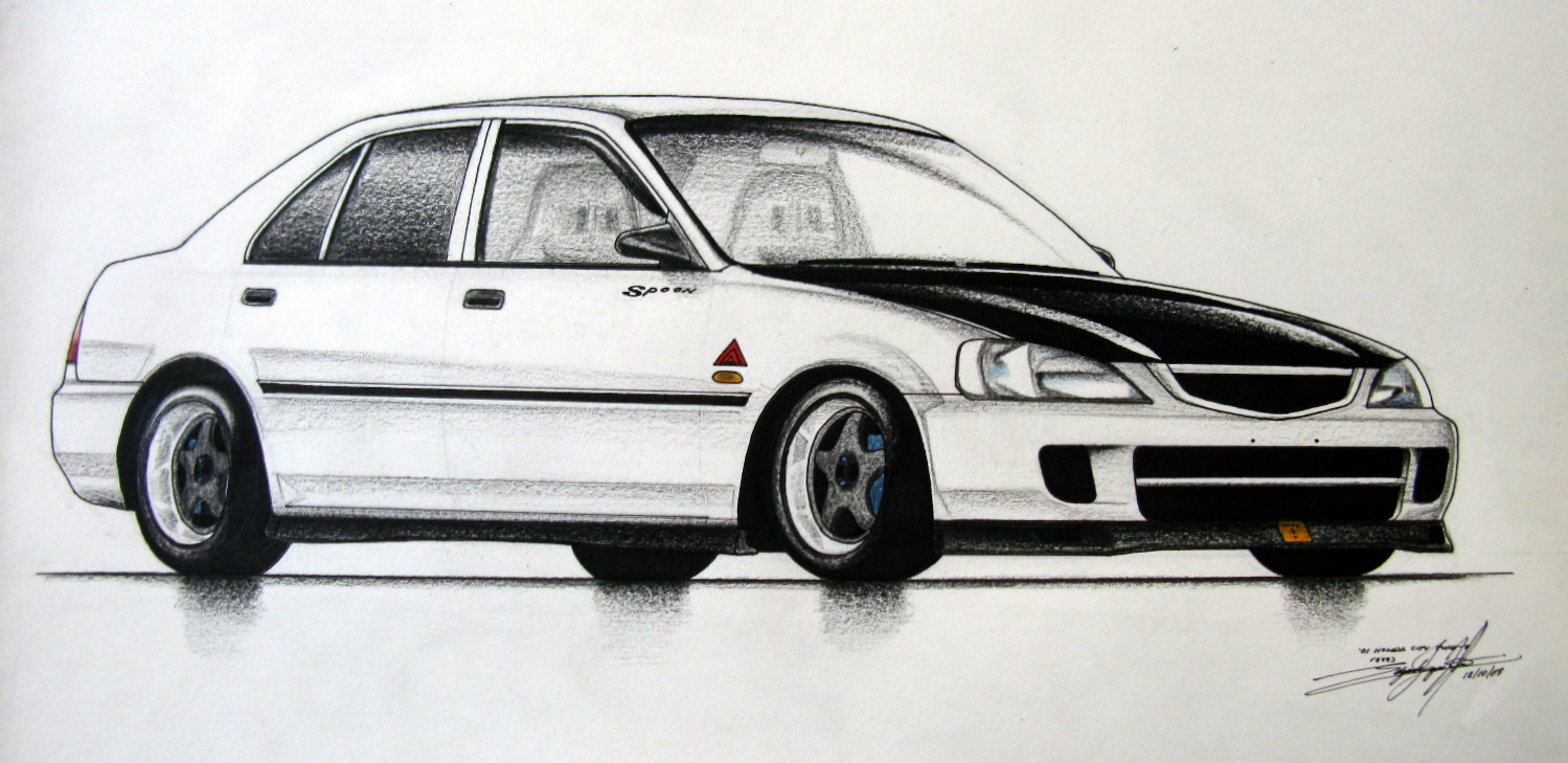Honda City Type Z Drawing - HD Wallpaper 