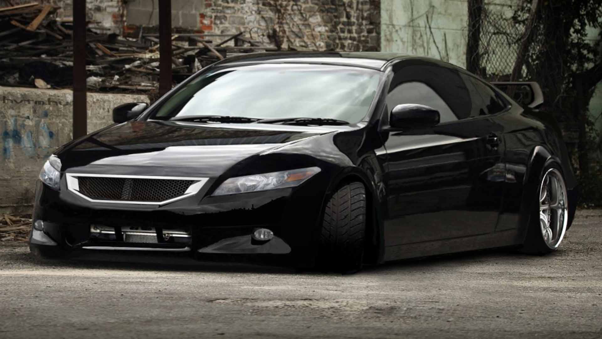 Black Custom Honda Civic - HD Wallpaper 